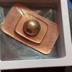 Copper minimalist Brooch